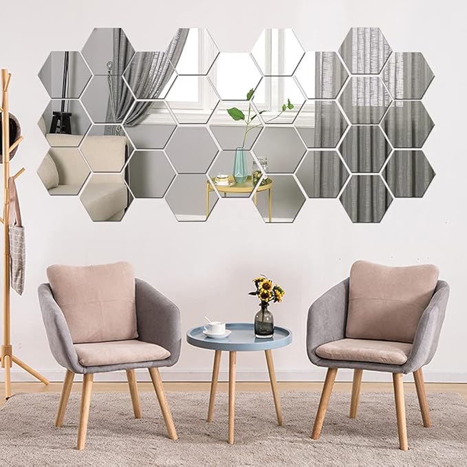 Miroirs hexagonaux flexibles 3D