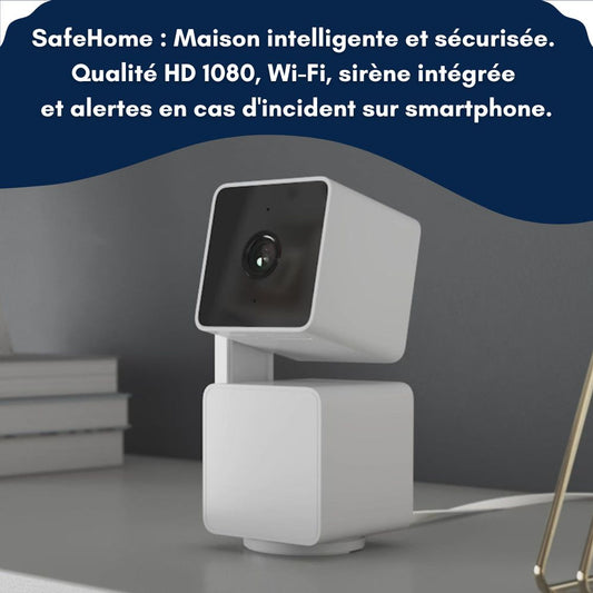 SafeHome｜Caméra de surveillance HD, Wifi avec détection de mouvement et interactivité smartphone